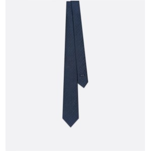 CD Icon Tie  Blue Silk