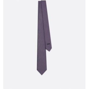 Dior Oblique Tie  Purple Silk