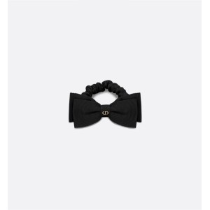 Dior Sweet Hair Tie  Black Stretch Grosgrain