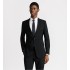 Cannage Tie Navy Blue and White Silk