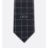 Cannage Tie Navy Blue and White Silk