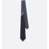 Striped Cannage Tie  Navy Blue, Gray and White Silk 