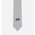 Striped Cannage Tie  Gray, White and Deep Gray Silk