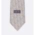 Striped Dior Oblique Tie  Gray and Light Gray Silk    