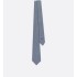 Striped Dior Oblique Tie  Gray and Light Gray Silk    