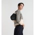 Saddle Bag with Strap  Black Grained Calfskin