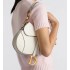 Saddle Bag with Strap  Latte Grained Calfskin
