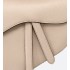 Saddle Bag with Strap  Powder Beige Grained Calfskin