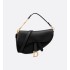 Small Saddle Multicarry Bag with Strap Black Vintage Smooth Calfskin
