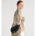 Small Saddle Multicarry Bag with Strap Black Vintage Smooth Calfskin