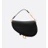 Small Saddle Multicarry Bag with Strap Black Vintage Smooth Calfskin