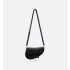 Small Saddle Multicarry Bag with Strap Black Vintage Smooth Calfskin