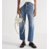 Mini Saddle Bag with Strap  Latte Grained Calfskin