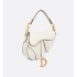 Mini Saddle Bag with Strap  Latte Grained Calfskin