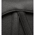 Mini Saddle Bag with Strap  Black Grained Calfskin