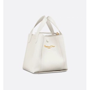 Small Signature Bucket Bag  Latte Grained Calfskin