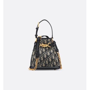 Small C'est Dior Bag  Blue Dior Oblique Jacquard