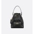 Small Dior Caro Bucket Bag  Black Macrocannage Lambskin