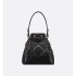 Mini Dior Caro Bucket Bag  Black Macrocannage Lambskin