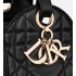 Small D-Motion Bag  Black Macrocannage Lambskin