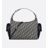 Large D-Dream Bag  Blue Dior Oblique Jacquard and Smooth Calfskin