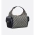 Large D-Dream Bag  Blue Dior Oblique Jacquard and Smooth Calfskin