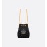Small Dior Caro Multicarry Backpack with Chain  Black Macrocannage Lambskin
