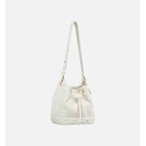 Small D-Motion Bag  Ivory Macrocannage Lambskin