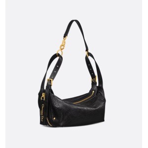 Small D-Journey Bag in Crinkled Calfskin