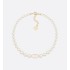 30 Montaigne Short Necklace  Gold-Finish Metal and White Resin Pearls
