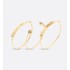 Dio(r)evolution Bracelet Set  Gold-Finish Metal and Amber-Colored Crystals