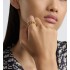 Petit CD Ring Set  Gold-Finish Metal and White Crystals