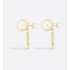 Dior Tribales Earrings  Gold-Finish Metal, White Resin Pearls and White Crystals