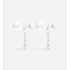 Dior Tribales Earrings  Silver-Finish Metal with White Resin Pearls and White Crystals