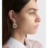 Dior Tribales Earrings   Gold-Finish Metal with White Resin Pearls and Silver-Tone Crystals
