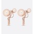 Dior Tribales Clip-On Earrings  Pink-Finish Metal with Pink Resin Pearls and Pink Crystals