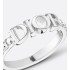 Dio(r)evolution Ring  Silver-Finish Metal and White Crystals