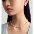 Dio(r)evolution Necklace   Gold-Finish Metal and White Resin Pearls