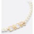 Dio(r)evolution Necklace   Gold-Finish Metal and White Resin Pearls