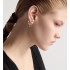 Dior Tribales Earrings  Gold-Finish Metal with White Resin Pearls and Silver-Tone Crystals