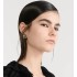 Dior Night Code Hoop Earrings  Gold-Finish Metal, White Crystals and Tobacco Brown Lacquer