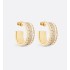 Dior Code Ring Set  Gold-Finish Metal with Silver-Tone Crystals and White Lacquer